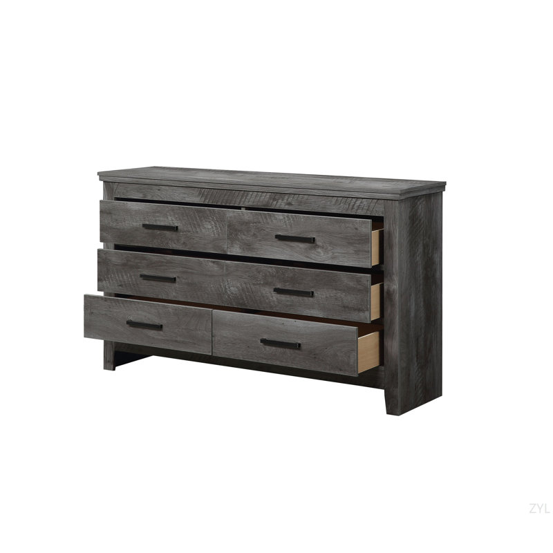 Commode rustique à finition chêne gris