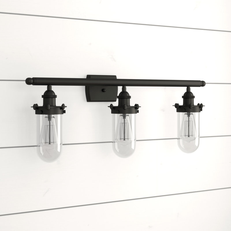 Calixta 3 - Light Dimmable Vanity Light, Oil Rubbed Bronze, Clear