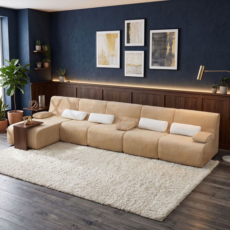 Canapé modulaire avec coussin, Café