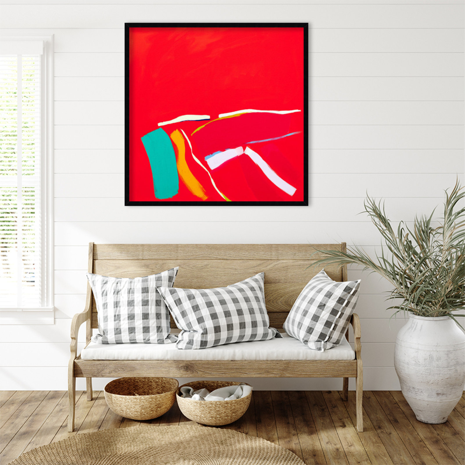 Passion Print by Angie Kenber, 33" H x 34" W, Black
