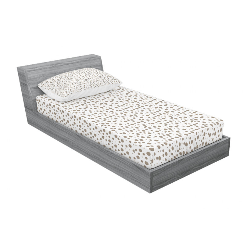 Ensemble de draps à pois grands et petits, Ensemble de draps pour lit simple TG avec drap-hou