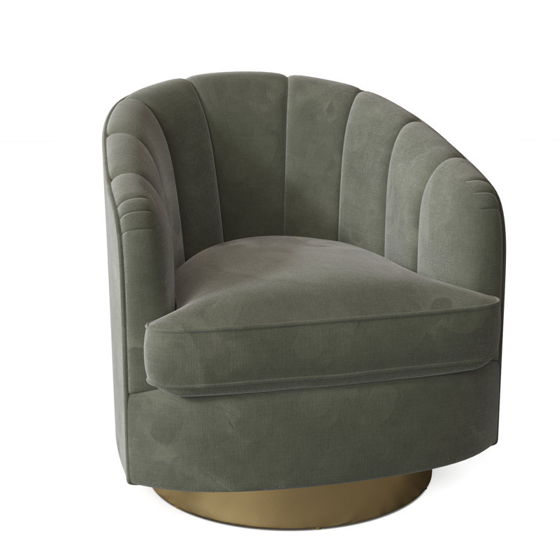 Fauteuil demi-tonneau pivotant de 28,75 po Conseilsy, Saule 9953