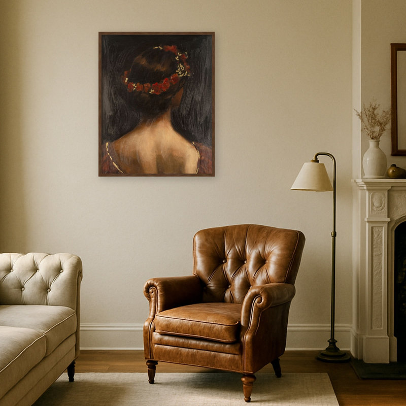 «Dark Portrait I» par Ethan Harper, reproduction d'art sur toile encadrée, Carlisle Brown Narrow