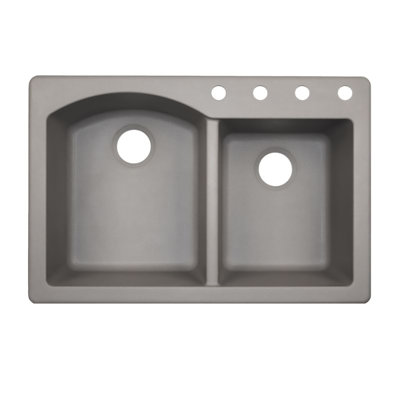 33'' L Double Bowl Quartz Kitchen Sink