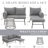 Outdoor L-Shaped Patio Rattan Furniture Set, 3-Piece Conversation Set-538545336