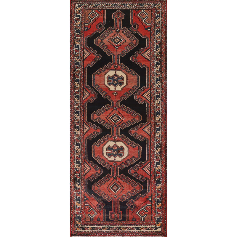 Geometric  Traditional Runner Rug 4x9