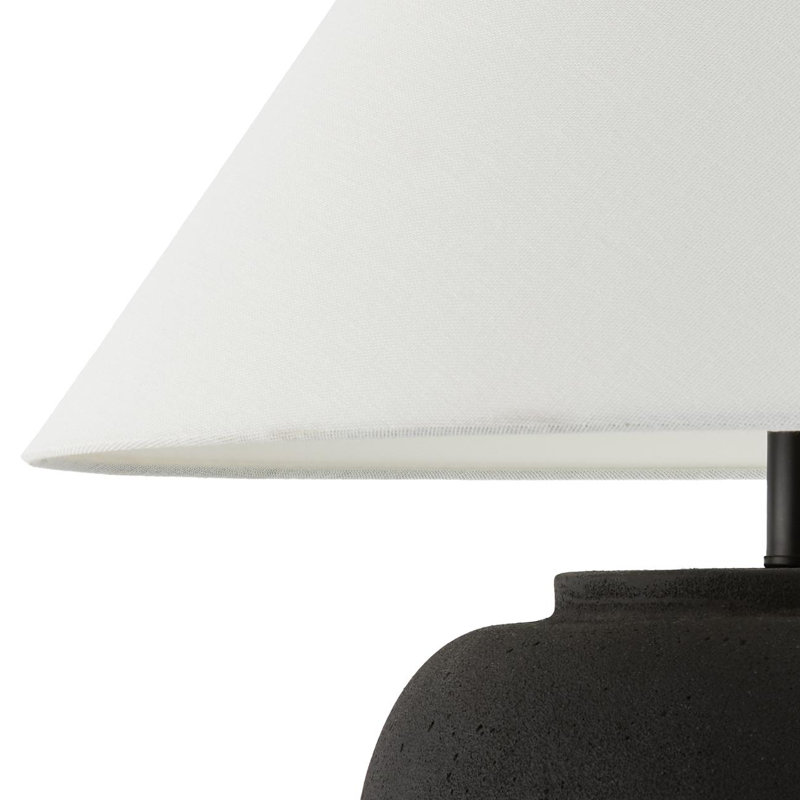 Lampe de table Kiku, Blanc, Noir, noir, noir, noir