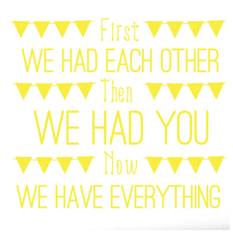 Non-Wall Damaging Wall Decal, Large, Bright Yellow
