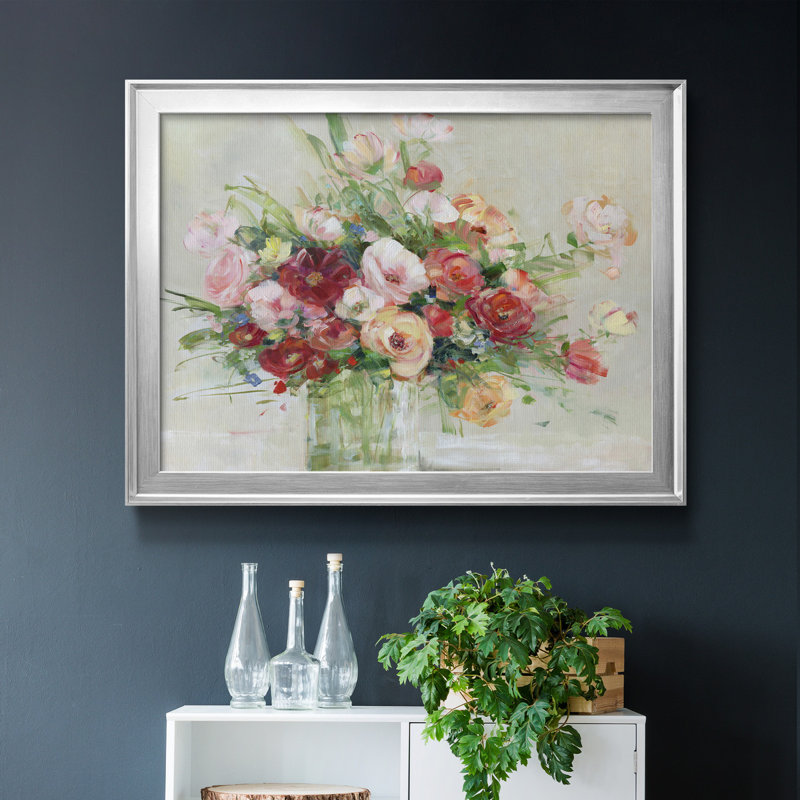 Just Peachy - peinture encadrée, Silver Framed Canvas, H 18,5 po x l 24,5 po x P 1,5 po