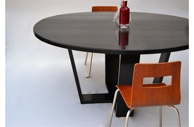 Rasucci Round Dining Table, Ebony