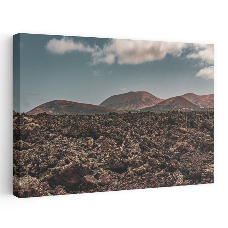 Art contemporain, paysage abstrait, architecture minimaliste, H 24 po x l 36 po