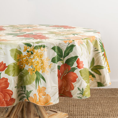 Nappe en vinyle imprimé tropical