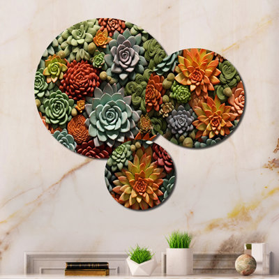 Ensemble de salon coloré Floral Succulents Succulent