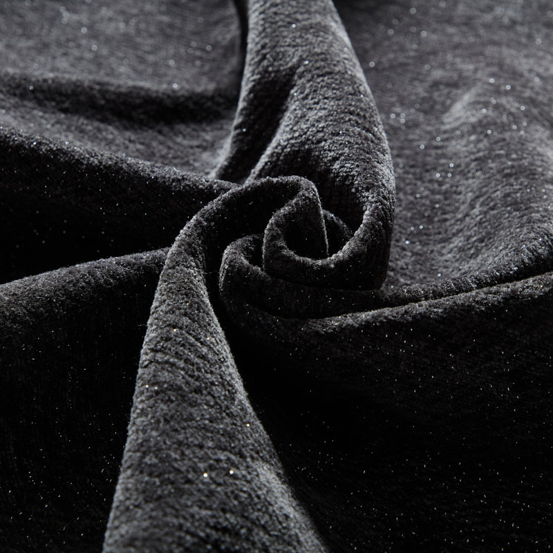 Canapé modulaire surdimensionné Modern, Tissu chenille noir