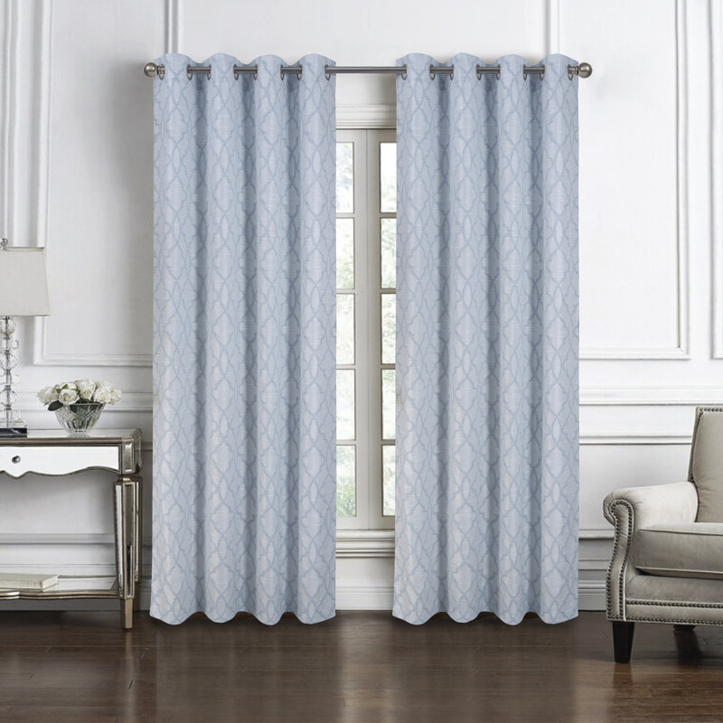 Panneau de rideau obscurcissant Hoddesdon, L 54 po x L 90 po, Bleu foncé