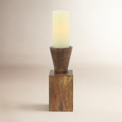 Wood Candlestick Holder