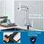 Robinet mélangeur chromé avec robinet de purificateur de cuisine à 3 voies