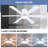 52" 5-Blade Flush Mount Ceiling Fans With Lights And Remote/App-1042103951-826556498