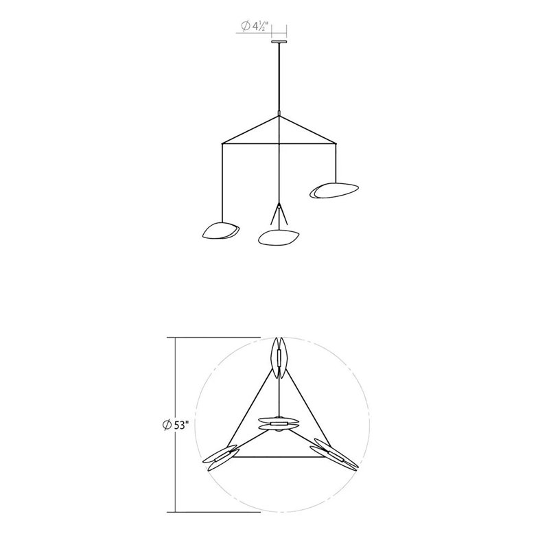 Papillons™ 4 - Light LED Pendant, Satin Black