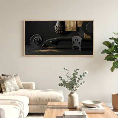 Violin Music Canvas Wall Art Oil Painting Print Set Of 1