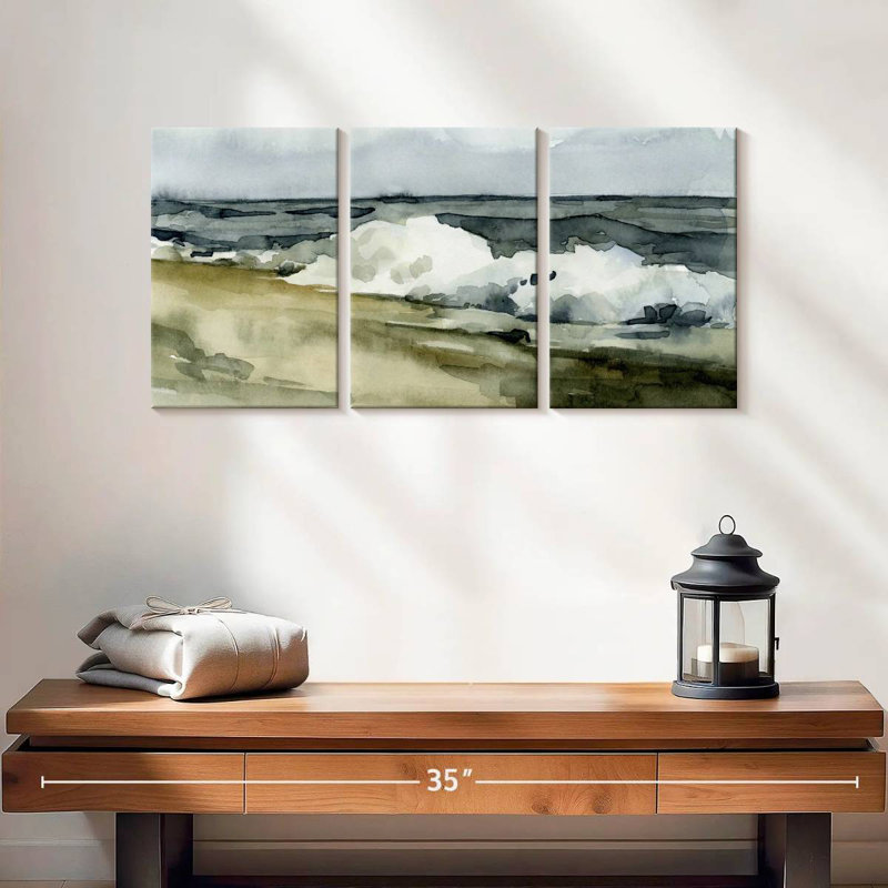 Avery Loose Watercolor Waves II, H 12 po x l 26 po