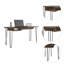 Bureau d'écriture Kira moderne avec pieds en métal, bureau minimaliste pour bureau à domicile