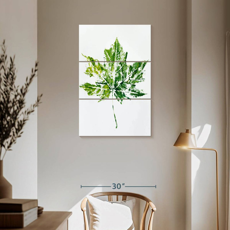Harnek Abstract Leaf, 57" H x 36" W