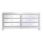 Commode double 6 tiroirs Rotella Mirrored-1061343092