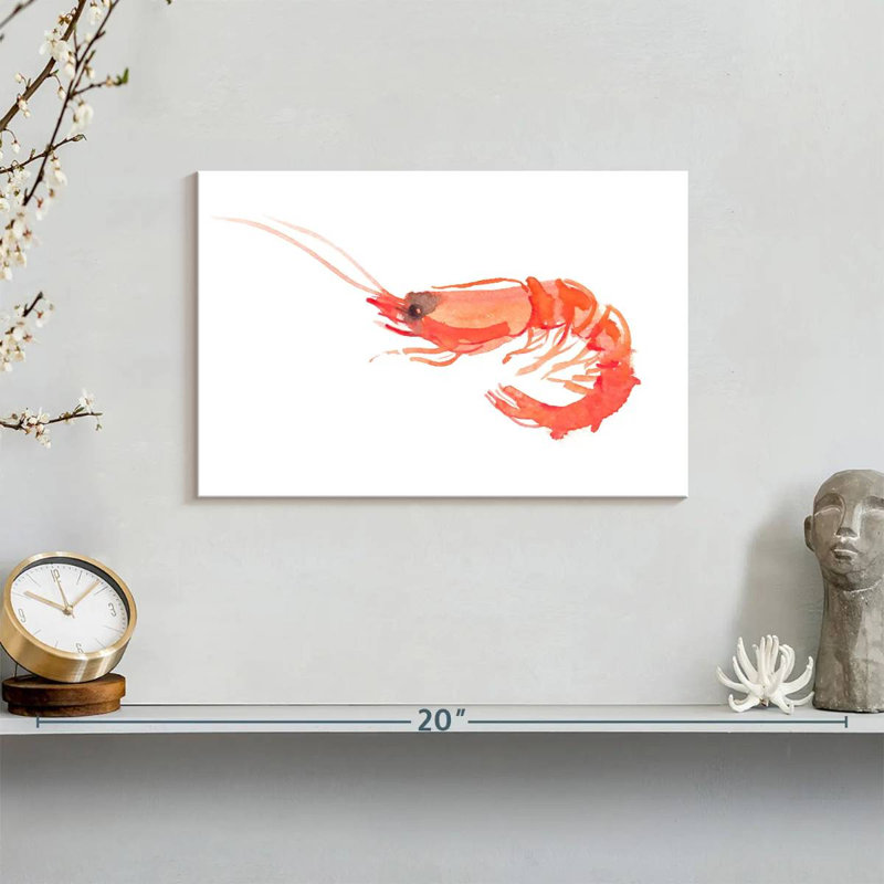 Brampt crevette orange, 8" H x 12" W