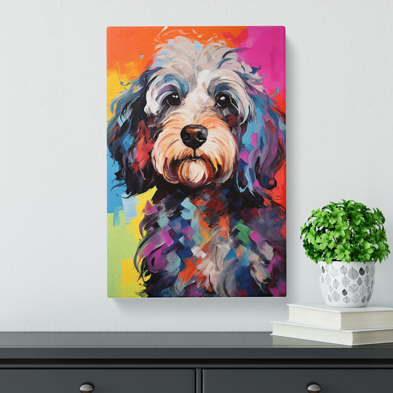 Cockapoo Gestural Art No.2 - Print, 60cm H x 40cm W x 3cm D