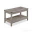 Rustique gris brun 3 pièces ensemble de table basse en bois Table basse rectangulaire et deux tables de bout carrées assorties
