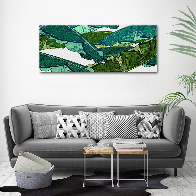Banana Leaves - Print, Canvas, 50cm H x 125cm W x 2cm D