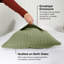 Ensemble de 2 taies décoratives matelassées à motif carré en microfibre à bords carrés passepoilés Southano Fine Vilens, 18 po x 18 po, vert sauge-399142832-399142822
