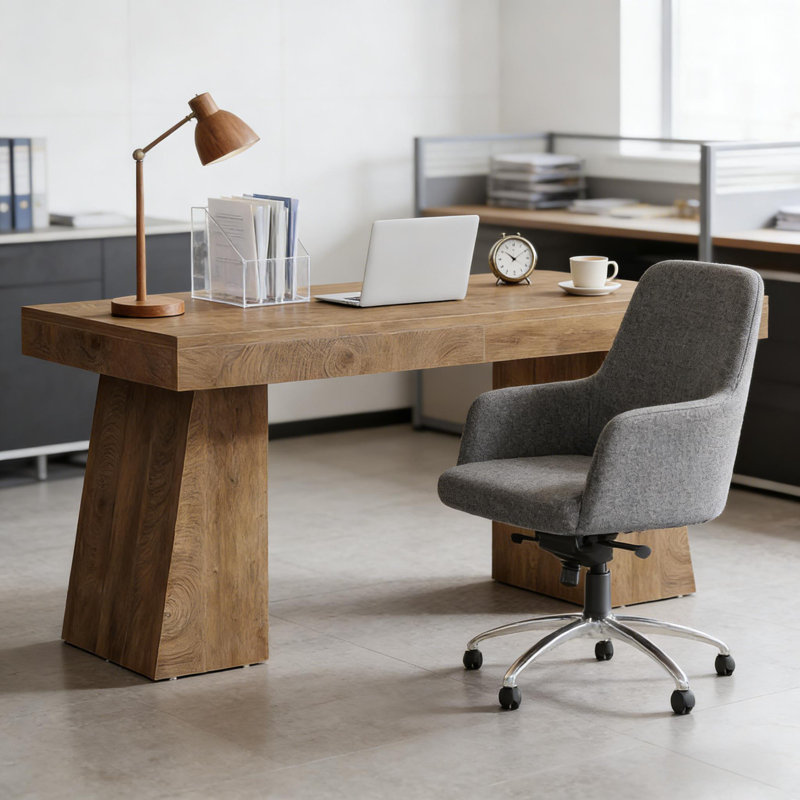 Ensemble de bureau et table de salle à manger - Mobilier d'ordinateur, de direction et de bureau | Idée de cadeau, Brun