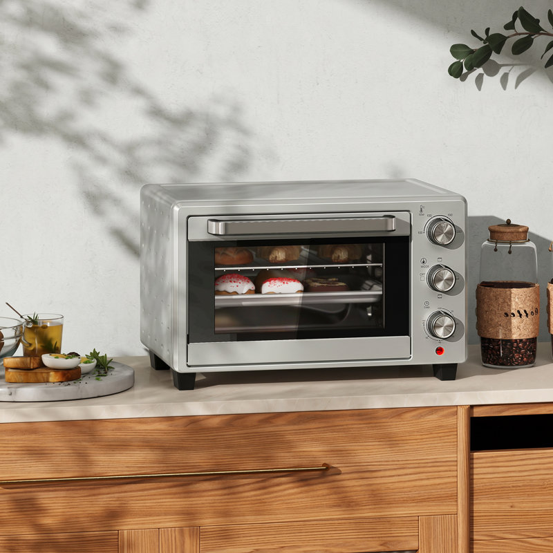 HOMCOM Toaster Oven, Silver