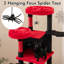 Gothic Cat Tree for Indoor Cats with 2 Cat Condos & 2, Dangling Balls