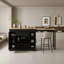Buffet de rangement avec garde-robe, tiroir, casier à vin et porte-verres à pied-709593509