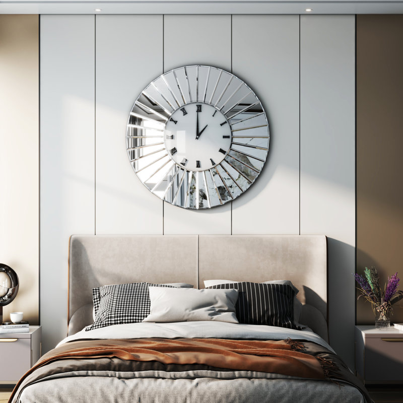 Jeni Round Glass Wall Clock, Large