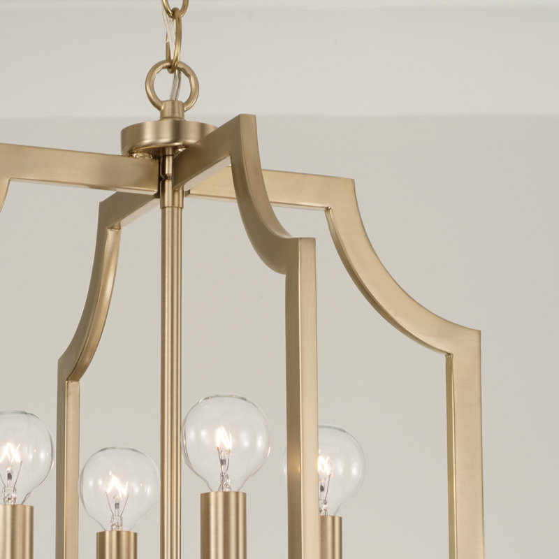 Courtney 4 - Light Candle Style Pendant, Brass