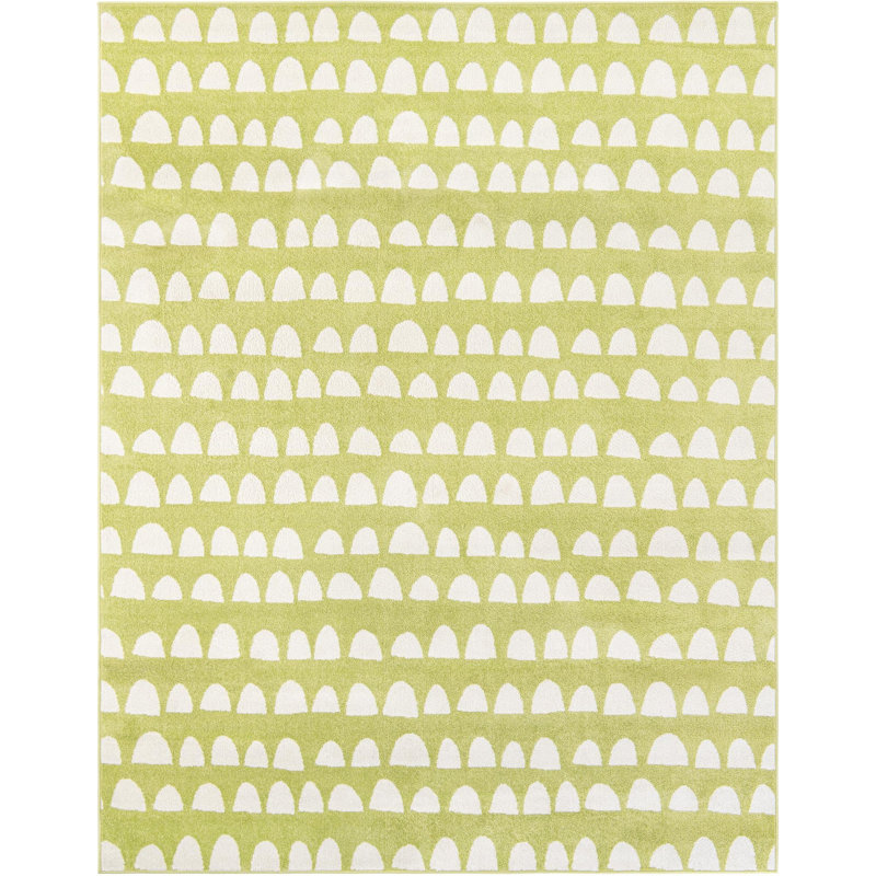  Hillow Whimsy Kids Rug, Green, Rectangle 7'10" x 10'