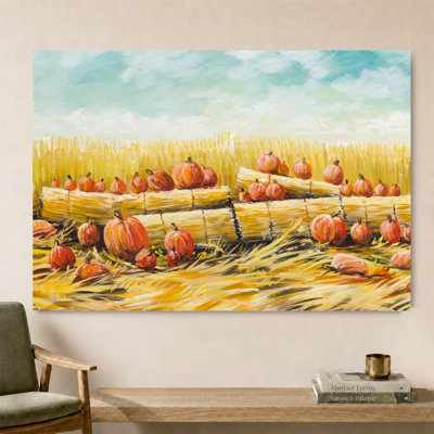 Pumpkin Patch by Bruce Nawrocke - Graphic Art on Canvas
