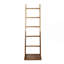 Échelle à couvertures autoportante en bois massif de 179 cm avec tablette de rangement
