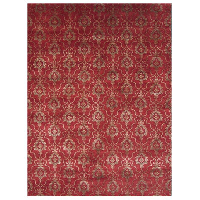 Tapis noué la rouge 9 pi x 12 po one-of-kind Lanclos