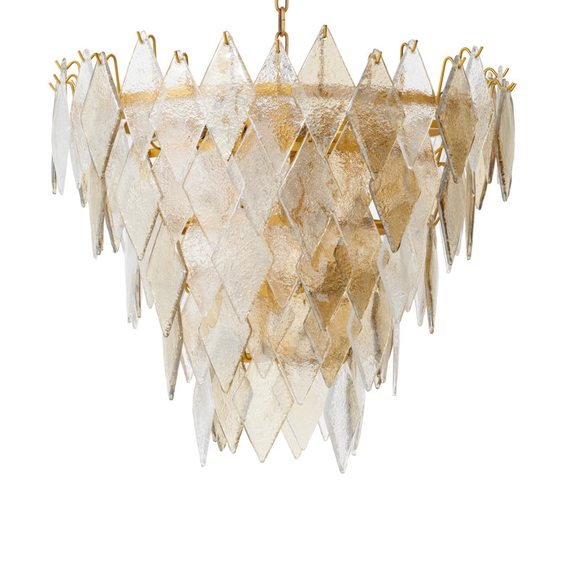 Chandelier Rhombus Antique Brass Finish