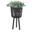 S / 3 POT DE BAMBOU 11/13/15 ", NOIR