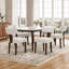 Chaises de salle à manger rembourrées de style Mid-Century avec pieds en bois massif-445285449