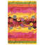 Tapis abstrait à tissage plat rose / orange-20211145
