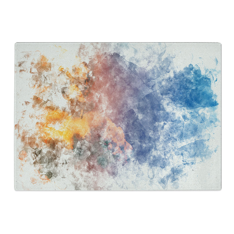 Tempered Glass Rising Clouds Chopping Board, 20 cm x 28.5 cm