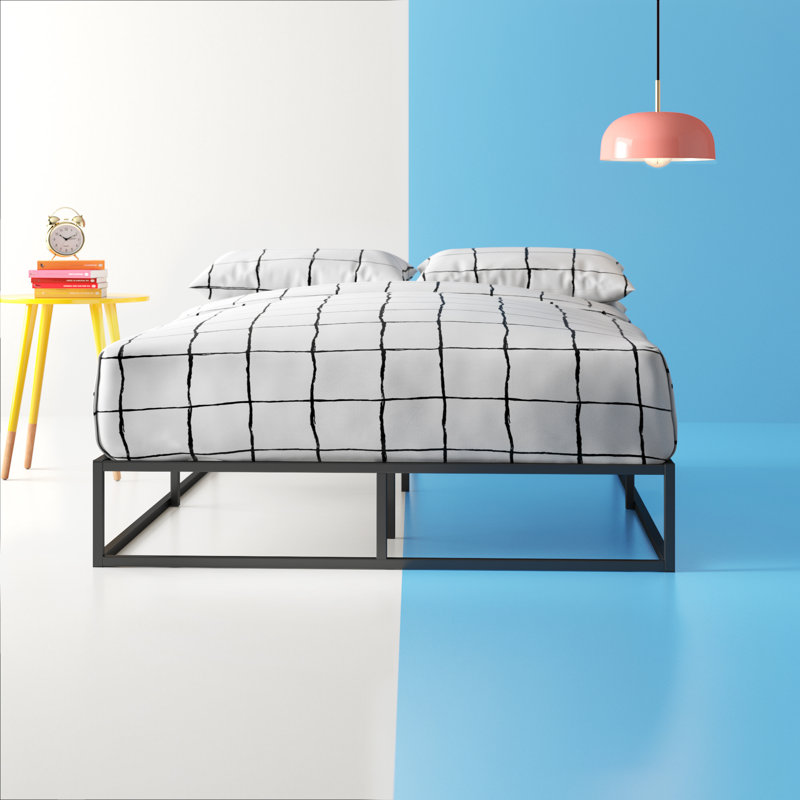 Dekker Metal Bed Frame - 25 cm High, Single (3'), Black