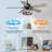 52'' Monson 5-Blade Crystal Indoor Ceiling Fan With Remote Control and Light Kit Included-1487597979
